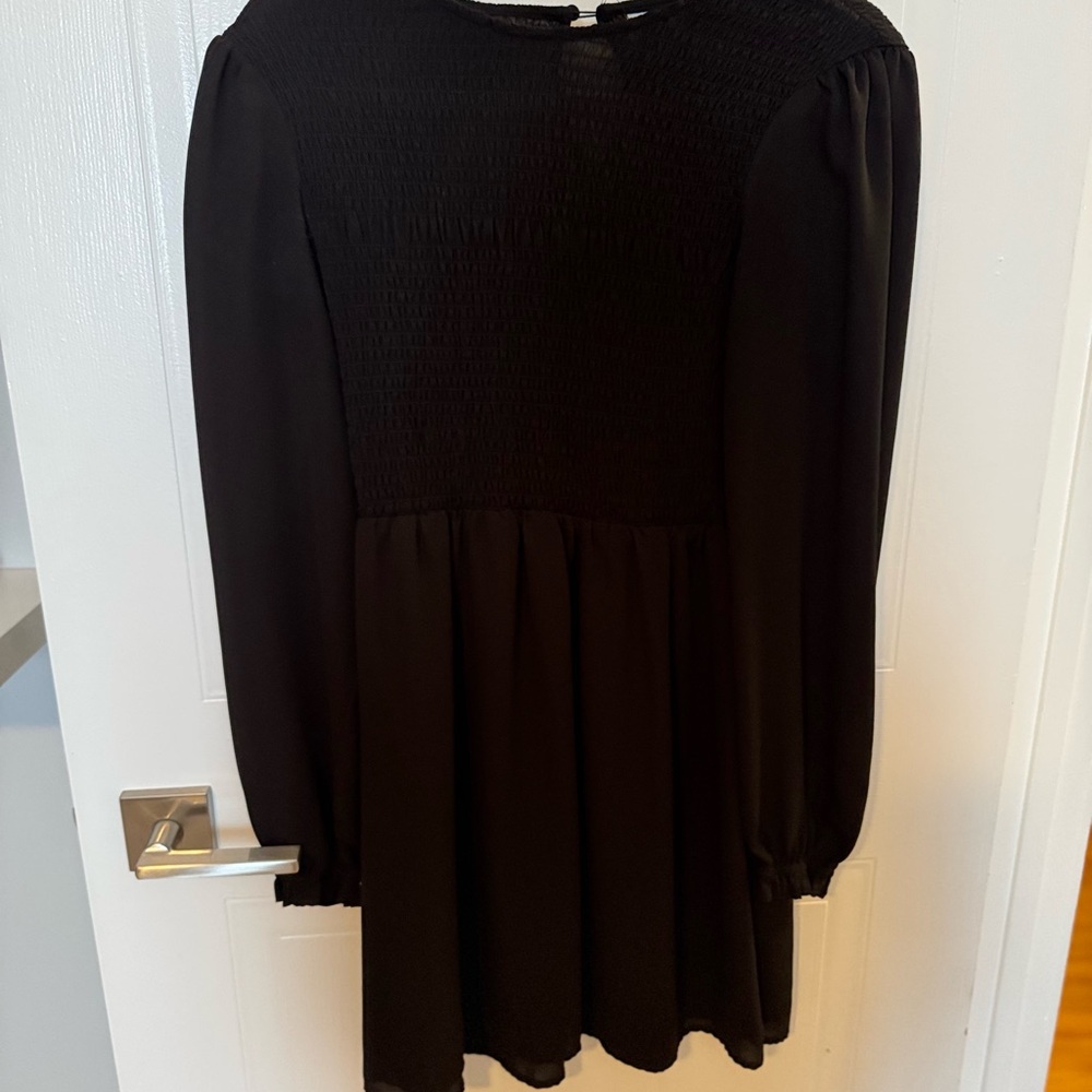 Simons Black Long Sleeve Dress